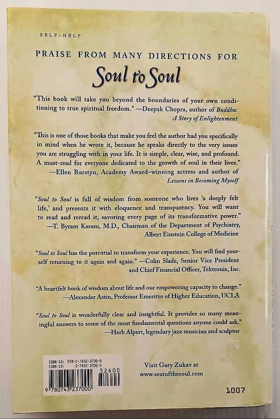 SOUL TO SOUL - Gary Zukav