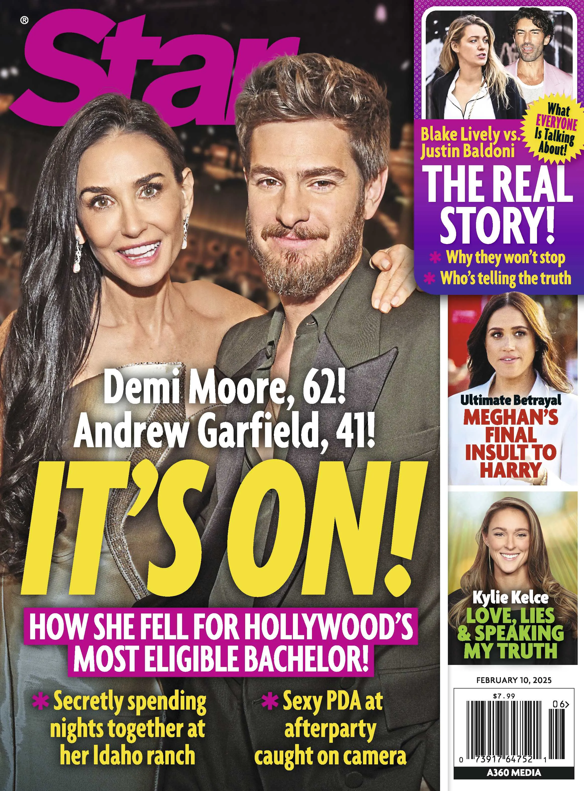 Star 02.10.25: How Demi Moore Fell For Hollywood's Most Eligible Bachelor, Andrew Garfield, Blake Lively & Justin Baldoni, Meghan's Final Insult To Harry, Kylie Kelce Speaking Her Truth & More!