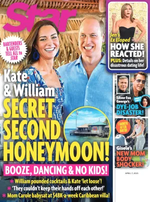 Star - 04.07.25: Kate & Williams Secret Second Honeymoon, Jennifer Aniston's Reaction To Ex's Elopement, Clooneys Dye Job Disaster, Gisele Bundchens Stunning Mom Transformation & More!