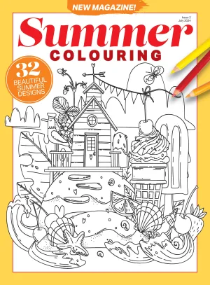 Summer Coloring - 32 Beautiful Designs, Adult Coloring Book, Flowers, Travel, Ocean, Seashells, Ice Cream, Boats, Butterflies, Gardens, Relax, Unwind, Vacation Activity, De-Stress, Unplug & Create!