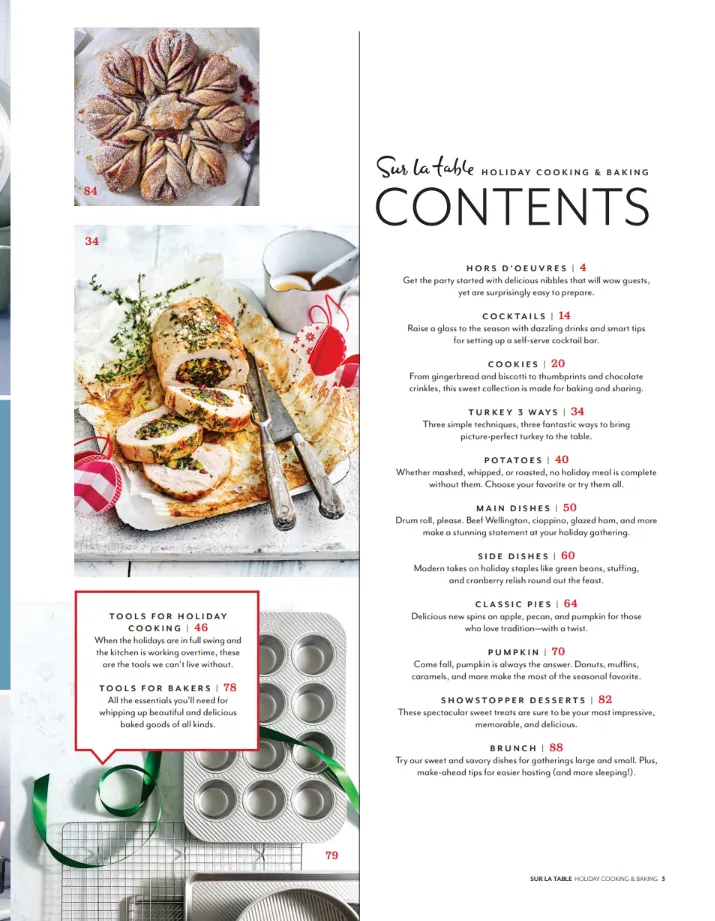 Sur La Table - Holiday Cooking & Baking: 82 Recipes   Pro Know-How, Tools For Bakers, Desserts & Cookies, Appetizers, Turkey 3 Ways, Side Dishes, Pies, Pumpkin, Brunch, Main Dishes, Cocktails & More!