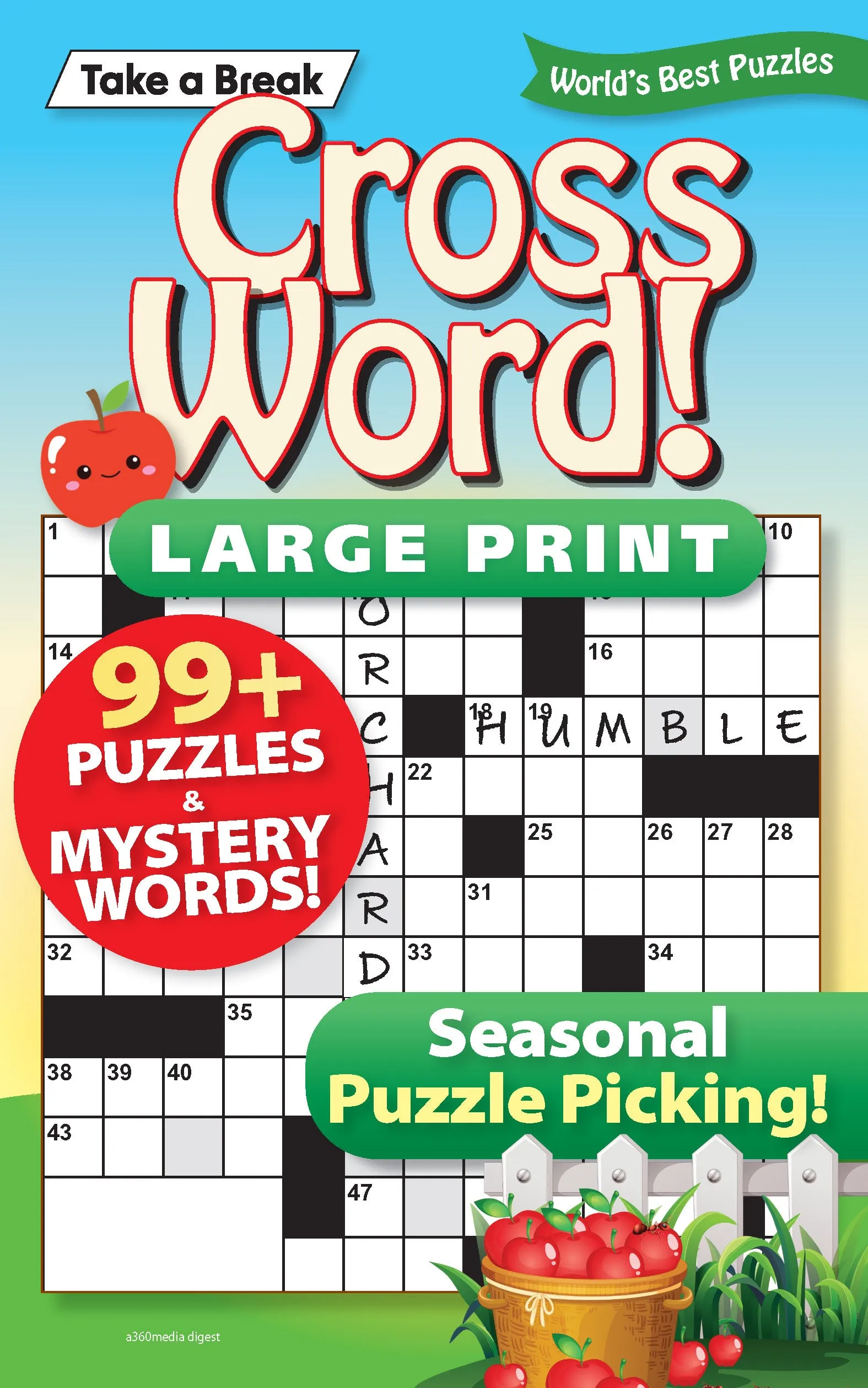 Take a Break - Cross Word (Large Print): 99  Puzzles & Mystery Words, Seasonal Puzzle Picking, Hours Of Mind-Boosting Fun, Brain Challenges, Relax, Unwind, Unplug, De-Stress, Sit Back & Solve!