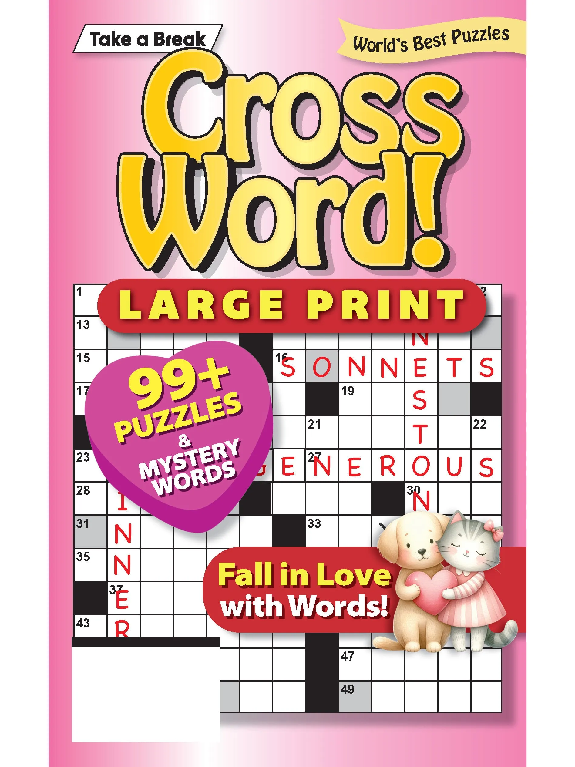 Take a Break - Crossword 241218 (Large Print): Fall In Love With Words! 99 Themed Puzzles & Mystery Words For Relaxation, De-stressing, Easy To Read, Mind-Boosting, Perfect For Unwinding & Clarity!