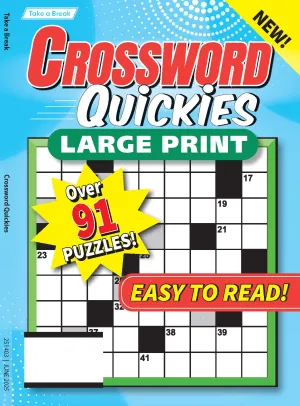 Take a Break - Crossword Quickies 25.03.13: Over 91 Puzzles, Easy To Read, Large Print, Boost Your Brain, Relax & More!
