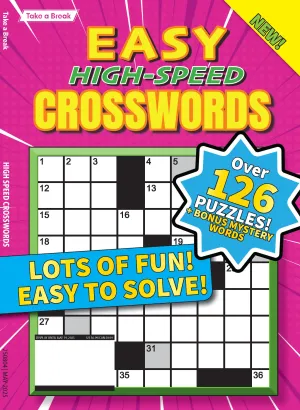 Take a Break - Easy High Speed Crossword 25.02.14: Over 126 Easy Puzzles, Crosswords For All Ages, Simple To Solve!