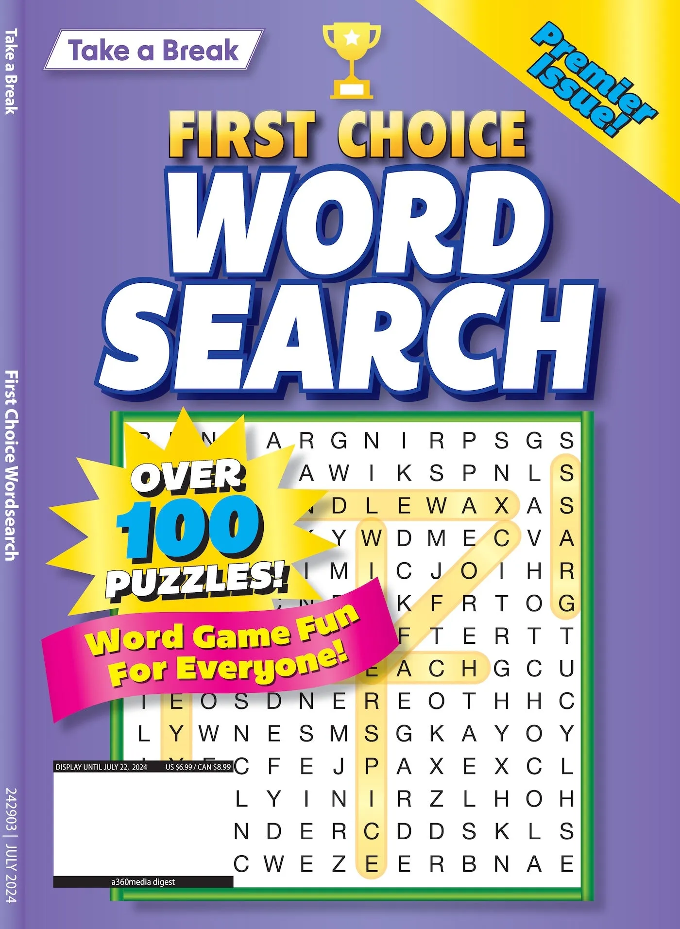 Take a Break - First Choice Wordsearch: 100  Puzzles, Codeword, Fill-In, Crossword, Premier Issue, Word Game Fun For Everyone, All Ages, Relax, Unwind, Mind-Boosting, Brain Challenges, Unplug & More!