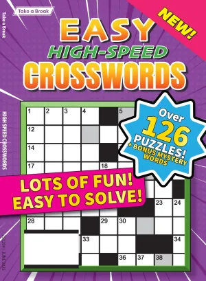 Take a Break - High Speed Crossword 25.03.14: 126  Puzzles, Bonus & Mystery Words, Easy To Solve, Perfect For Relaxing, Unwinding, Mind-Boosting Fun & More!