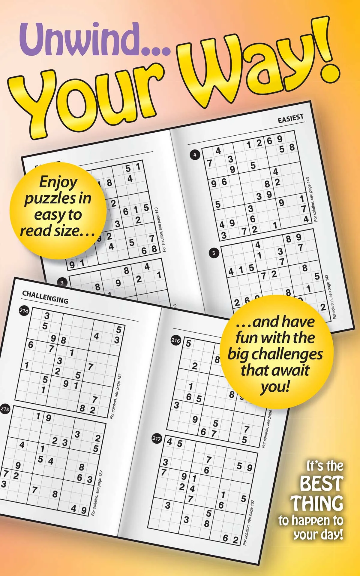 Take a Break - Sudoku 243302 Large Print: 277 Puzzles, 5 Levels Of Difficulty, Enhance Your Skills, Easy To Read, Hours Of Mind Boosting Fun, Brain Challenges, Relax, Unwind, Unplug, Sit Back & Solve!