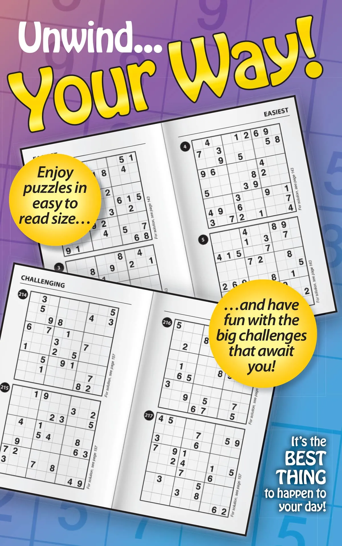 Take a Break - Sudoku 244401 Large Print: 277 Puzzles, 5 Levels Of Difficulty, Mind-Boosting Fun, Enhance Your Skills, Brain Challenges, Family Fun, Relax, Unwind, Unplug, De-Stress, Recharge & Solve!