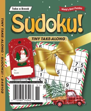 Take a Break - Sudoku: Tiny Take-Along, World's Best Puzzles Christmas, Unwind, Unplug, Have Fun, Recharge & Solve!