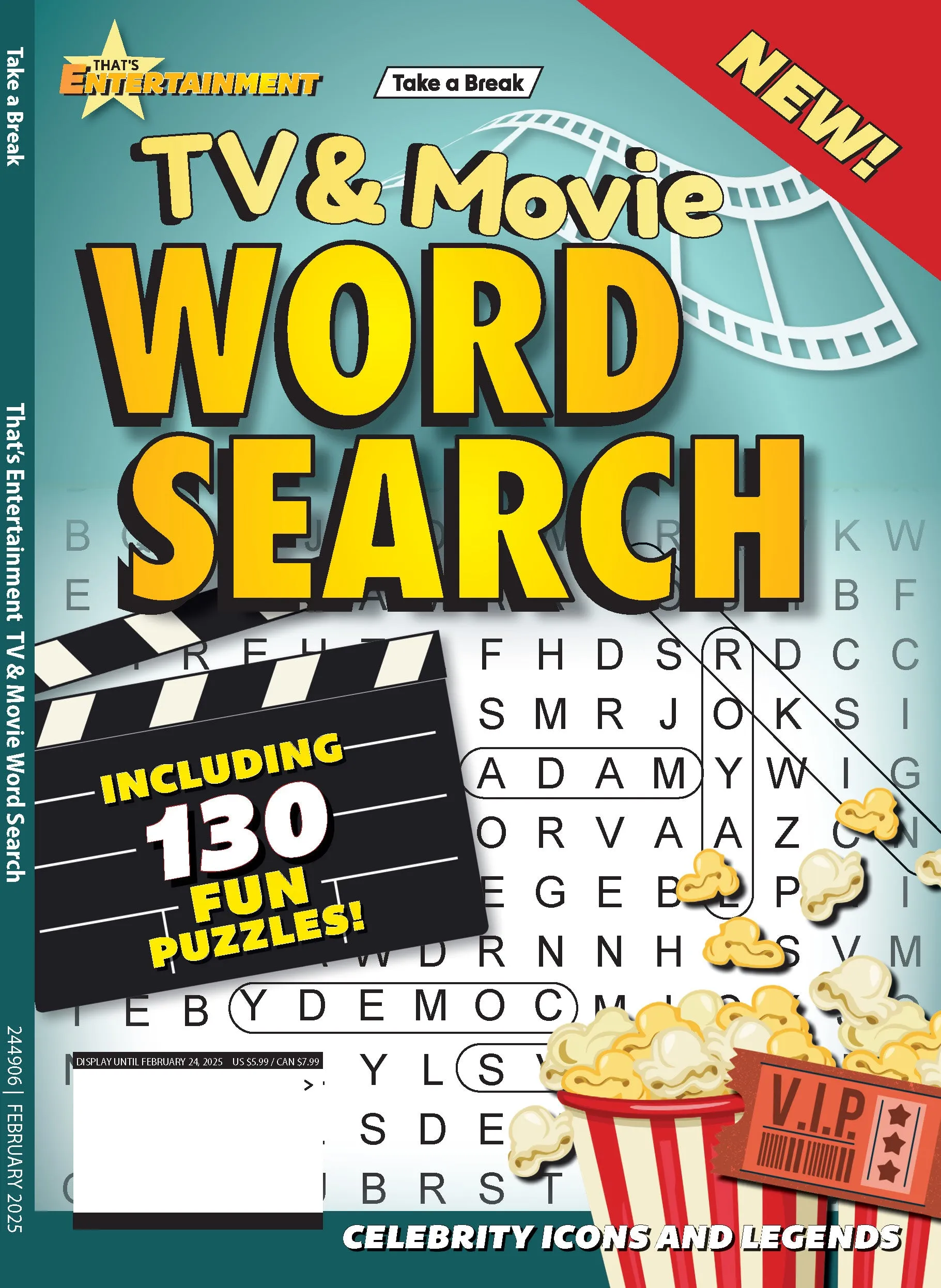 Take a Break - TV & Movie Word Search: 130 Fun Puzzles On TV & Movie Themes, Celebrity Icons, Legends & More!