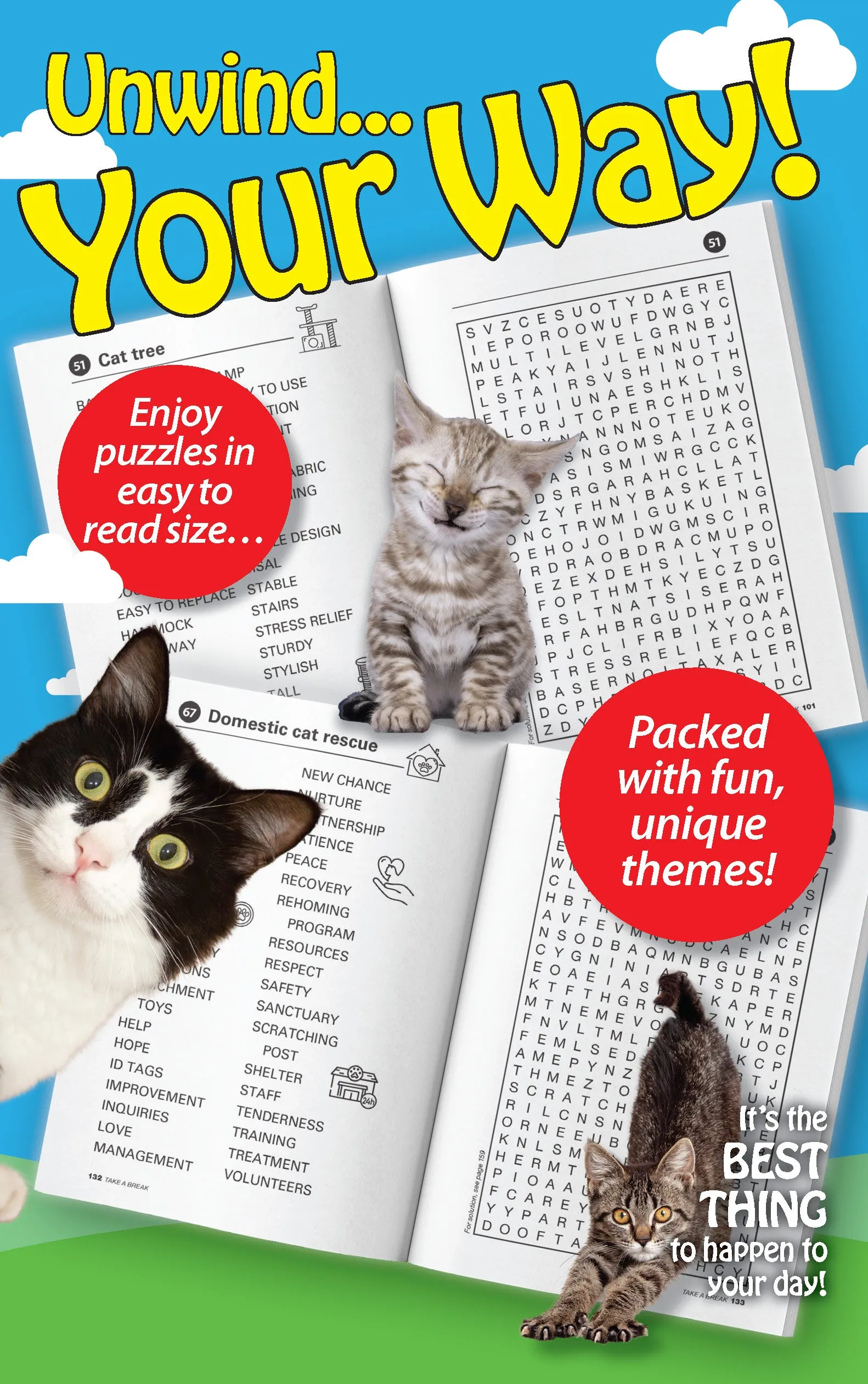 Take a Break -  Word Search 244802 Cat Lovers Special Edition : 71 Cat-Themed Puzzles, Hours Of Mind-Boosting Fun, Brain Challenges, Relax, Unwind, Unplug, Recharge, Enhance Your Skills & Solve!