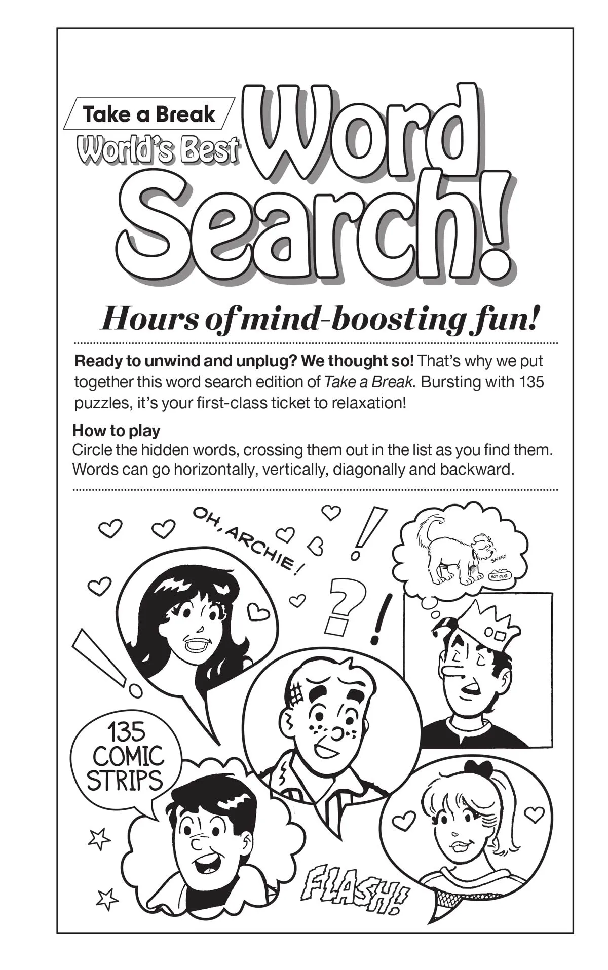 Take a Break - Word Search Starring Archie & Friends: 135  Puzzles, Comic Strips With Archie Andrews, Veronica Lodge, Jughead & Betty Cooper, Unwind, Relax, Unplug, Recharge, Challenge Brain & Solve!