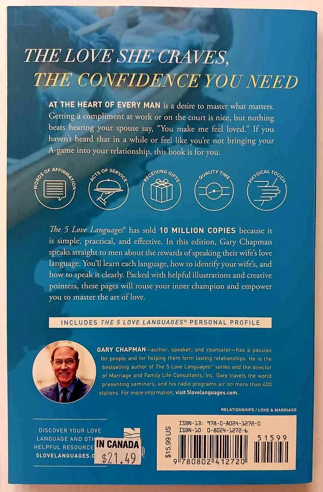 THE FIVE LOVE LANGUAGES FOR MEN - Gary Chapman, Randy Southern