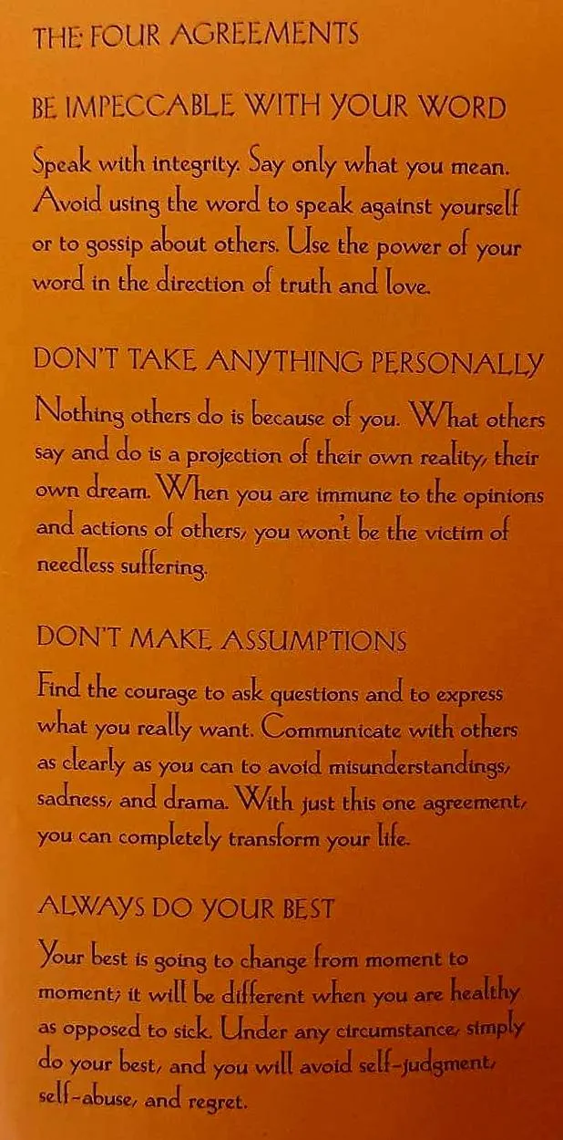 THE FOUR AGREEMENTS - Miguel Ruiz