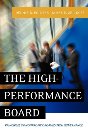 The HighPerformance Board Principles Of Nonprofit Organization Governance Paperback
