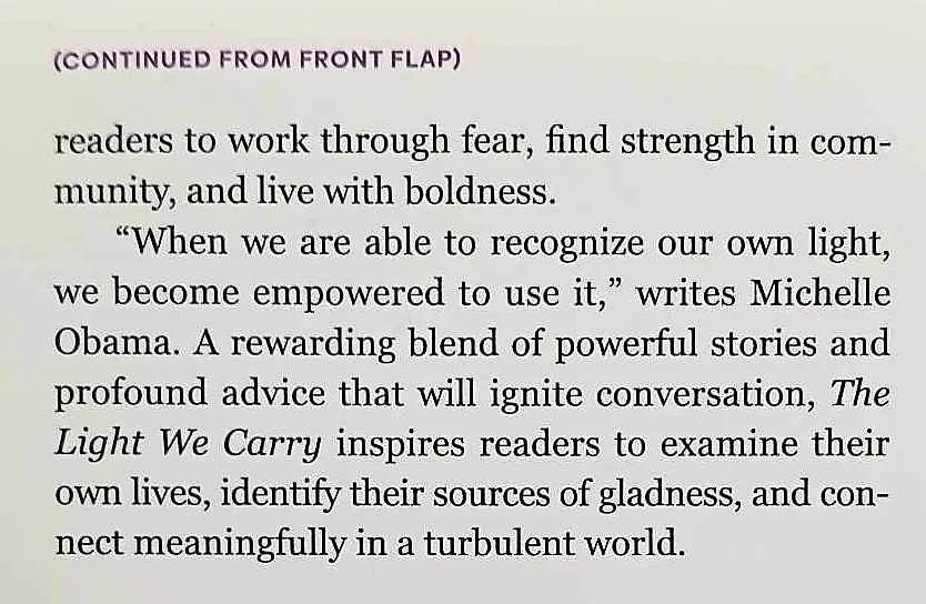 THE LIGHT WE CARRY - Michelle Obama