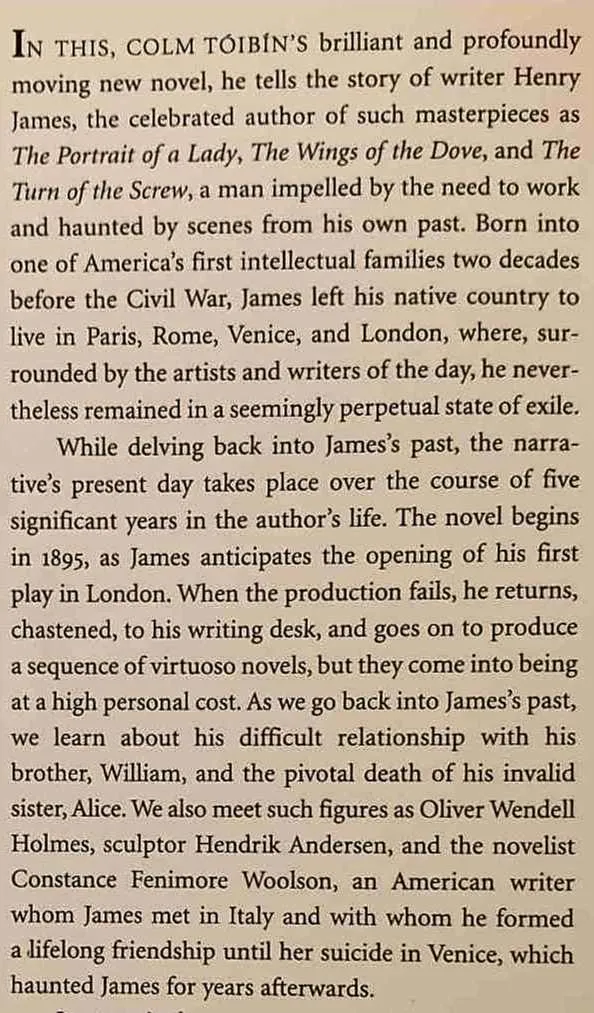 THE MASTER - Colm Toibin