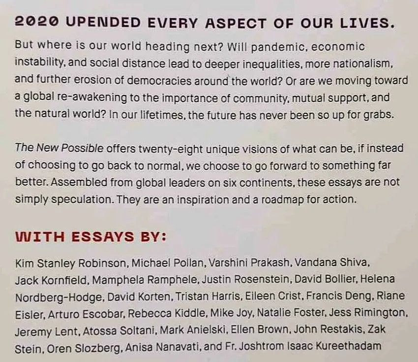 THE NEW POSSIBLE - Philip Clayton, Kelli M. Archie, Jonah Sachs, Evan Steiner, Kim Stanley Robinson