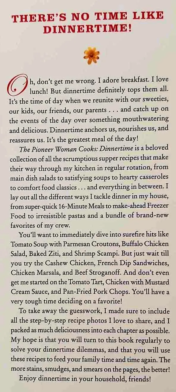 THE PIONEER WOMAN COOKS--DINNERTIME - Ree Drummond