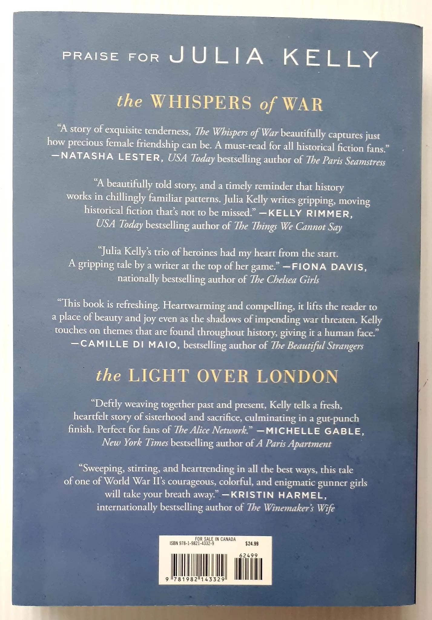 THE WHISPERS OF WAR - Julia Kelly