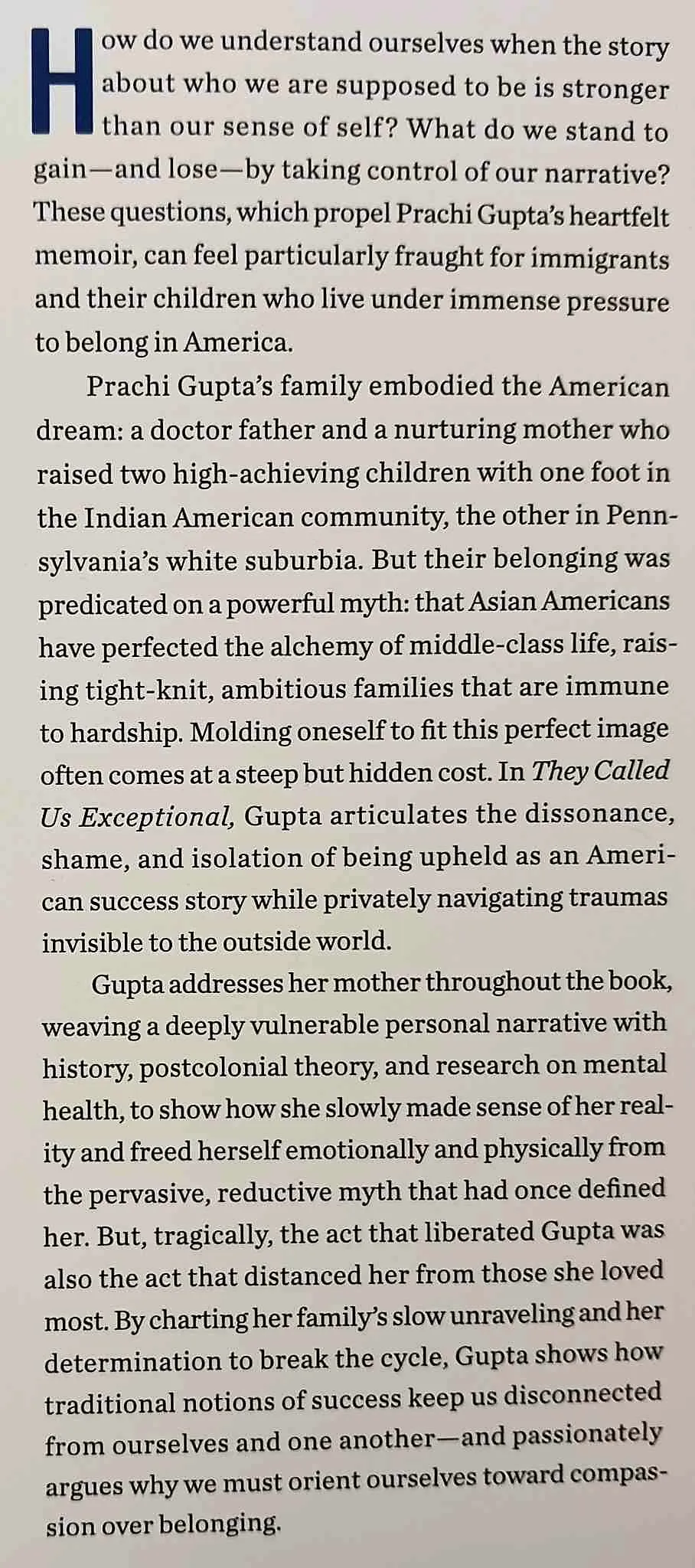 THEY CALLED US EXCEPTIONAL - Prachi Gupta