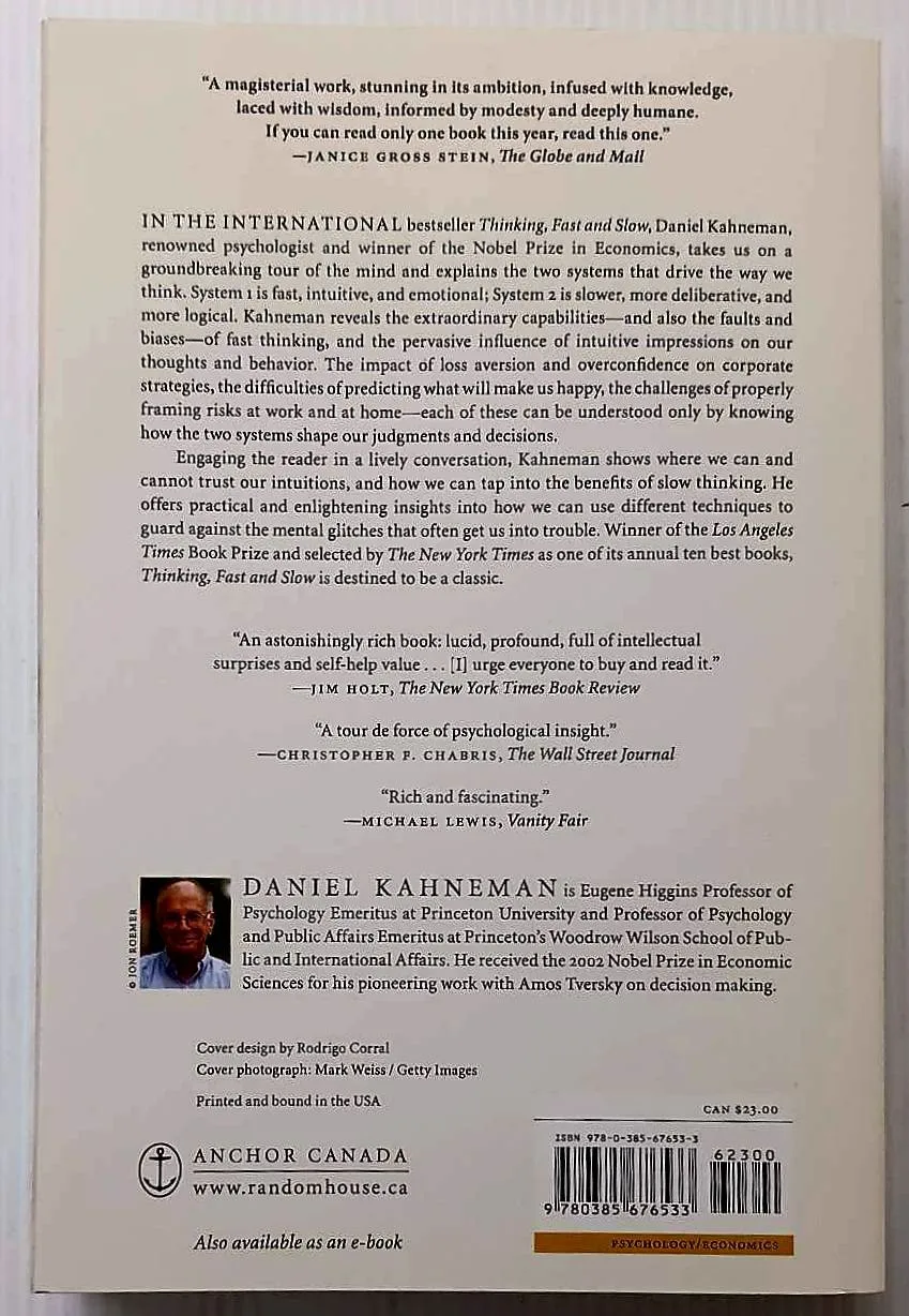 THINKING, FAST AND SLOW - Daniel Kahneman