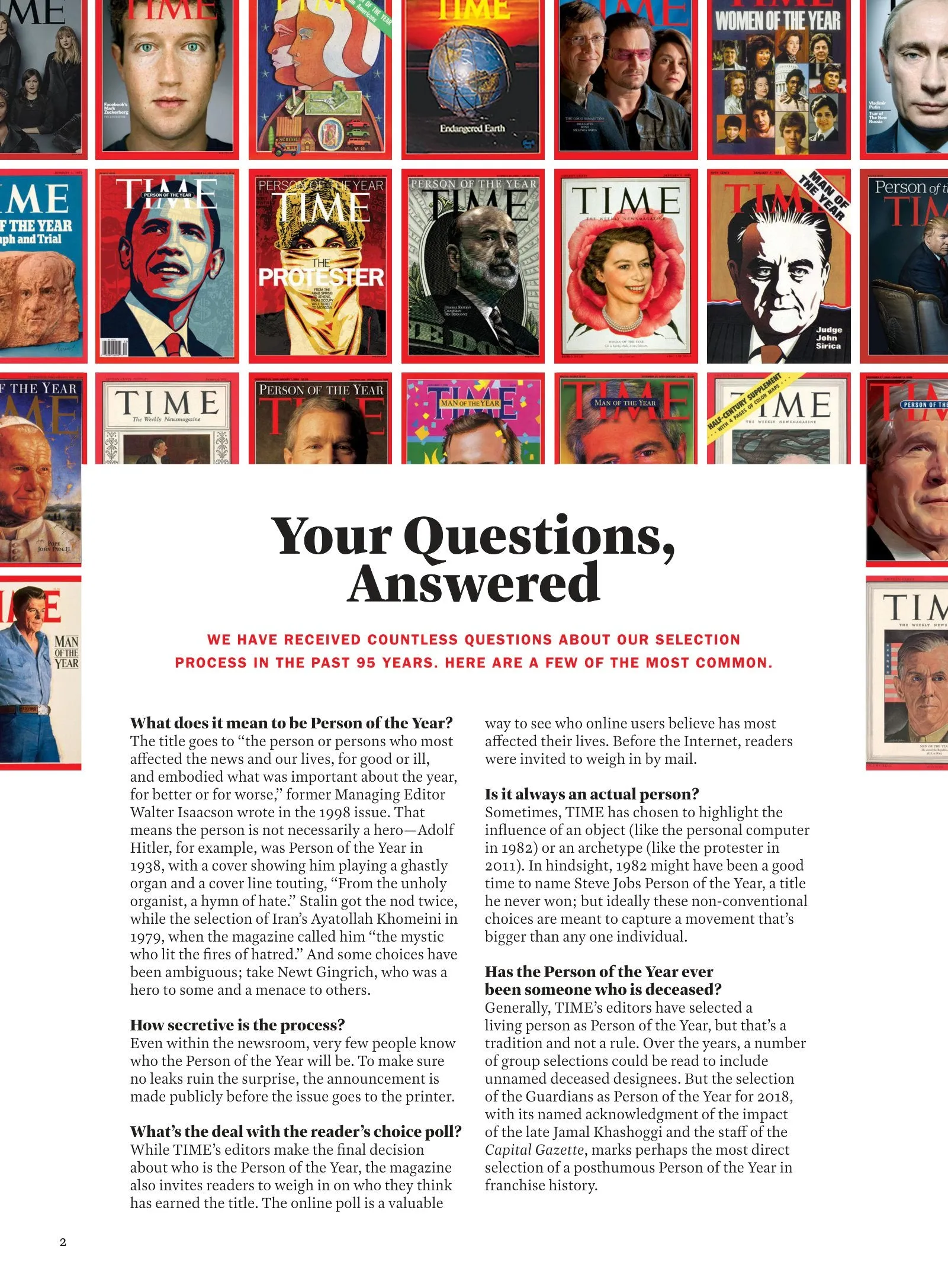 TIME Special Edition - Person Of The Year: 95 Years Of The Worlds Most Influential People, Franklin D. Roosevelt, Joseph Stalin, Donald Trump, Jeff Bezos, Queen Elizabeth II, Milestones & The Process