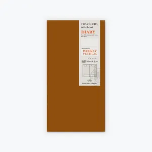 Traveler's Company - 2025 Diary - 6 Month Insert - Regular - Weekly Vertical (Jul - Dec)