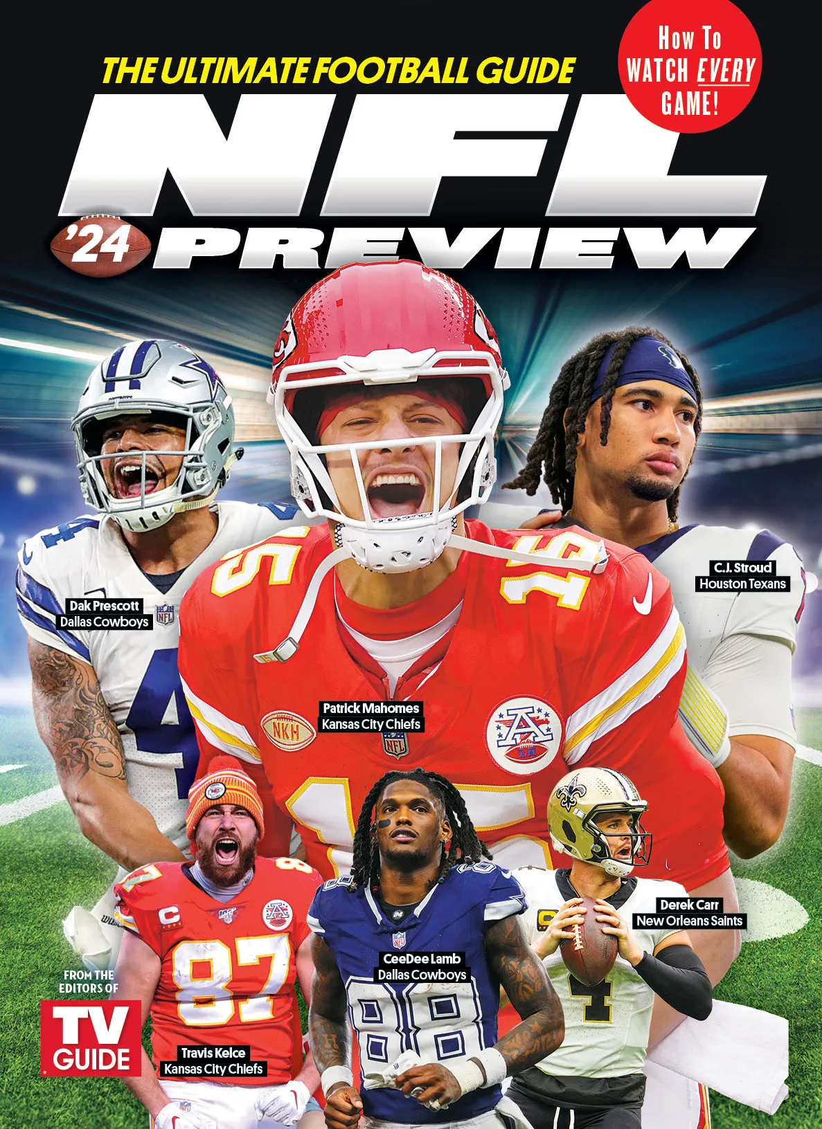 TV Guide - NFL '24 Preview: The Ultimate Football Guide, All 32 Teams, Expert Analysis From Favorite TV Commentators, Chiefs Dynasty Prediction, Sleepers, Fantasy Draft, Where & When To Watch Games!