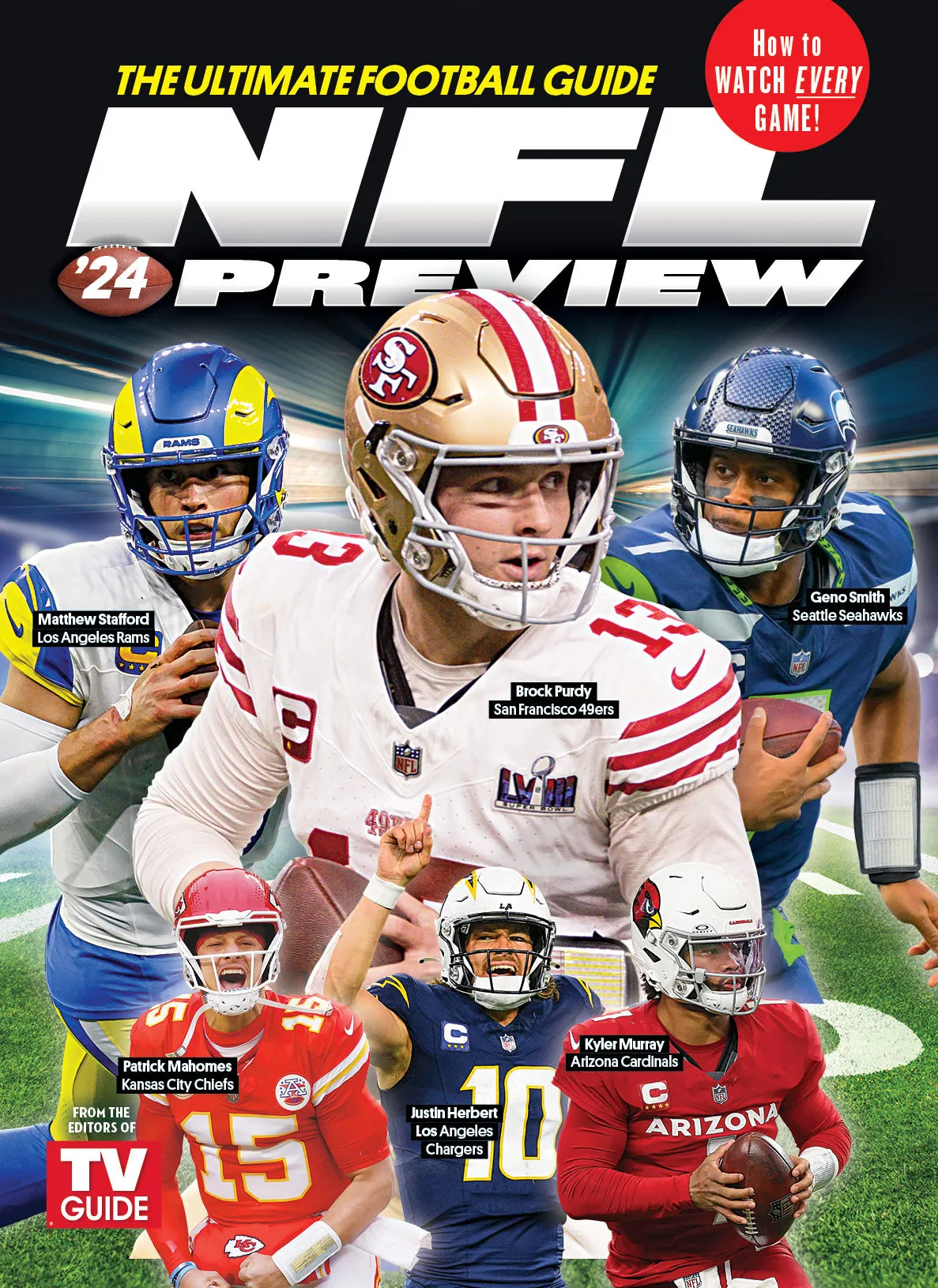 TV Guide - NFL '24 Preview: The Ultimate Football Guide, All 32 Teams, Expert Analysis From Favorite TV Commentators, Chiefs Dynasty Prediction, Sleepers, Fantasy Draft, Where & When To Watch Games!