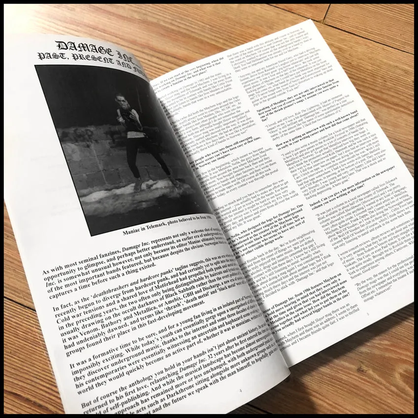 ULTRA DAMAGED: DAMAGE INC. ZINE ANTHOLOGY book (Underground Archives 1) [by Maniac, ex-MAYHEM]