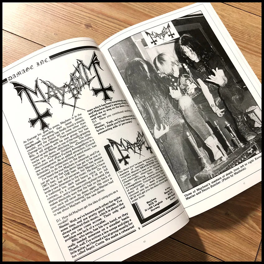ULTRA DAMAGED: DAMAGE INC. ZINE ANTHOLOGY book (Underground Archives 1) [by Maniac, ex-MAYHEM]