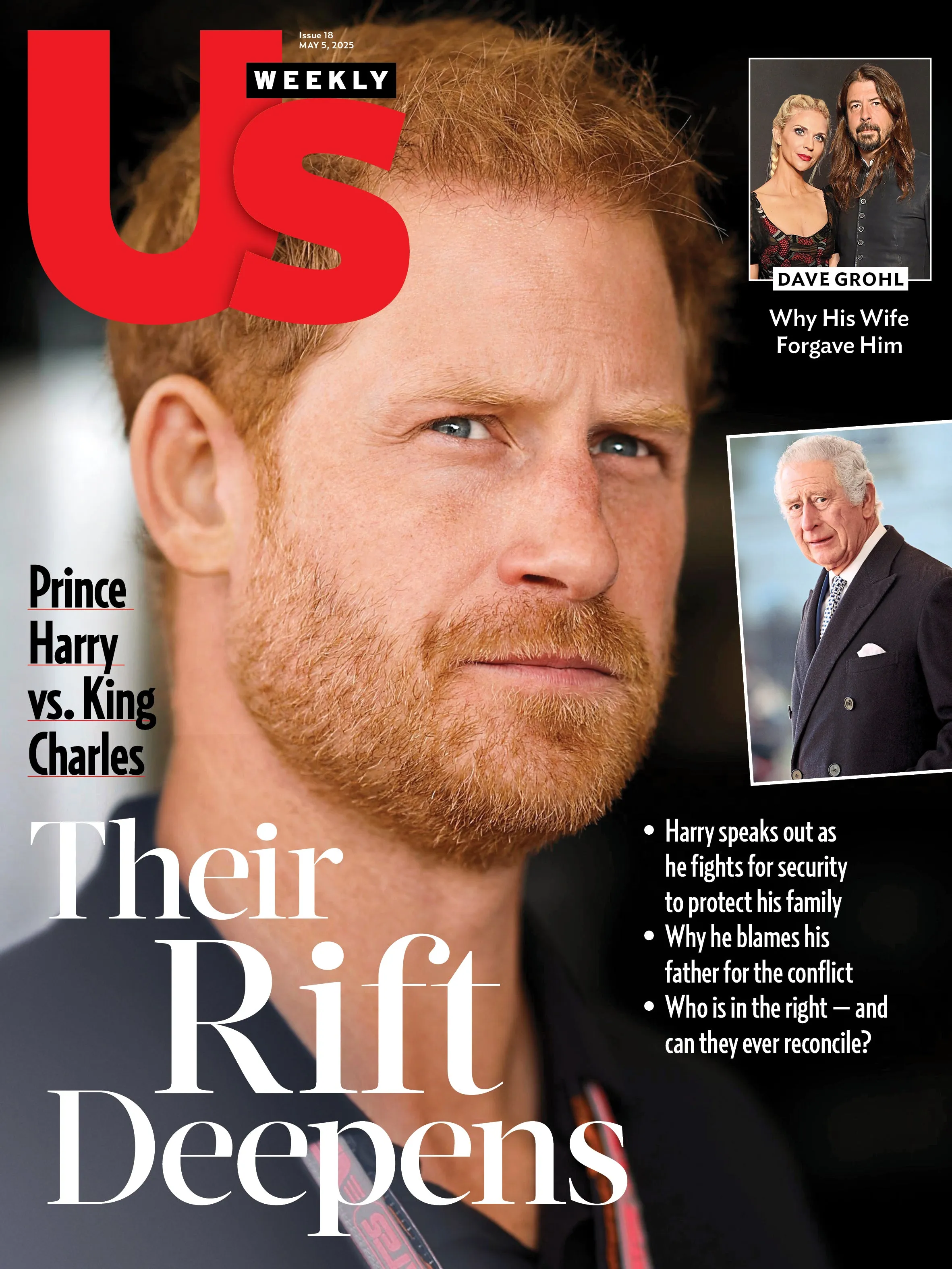 Us Weekly - 05.05.25: Dave Grohl Reveals Why His Wife Forgave Him, Prince Harry & King Charles Feud Heats Up, Gabby Windeys Red Carpet Reign, Reality Star Style Awards & More!