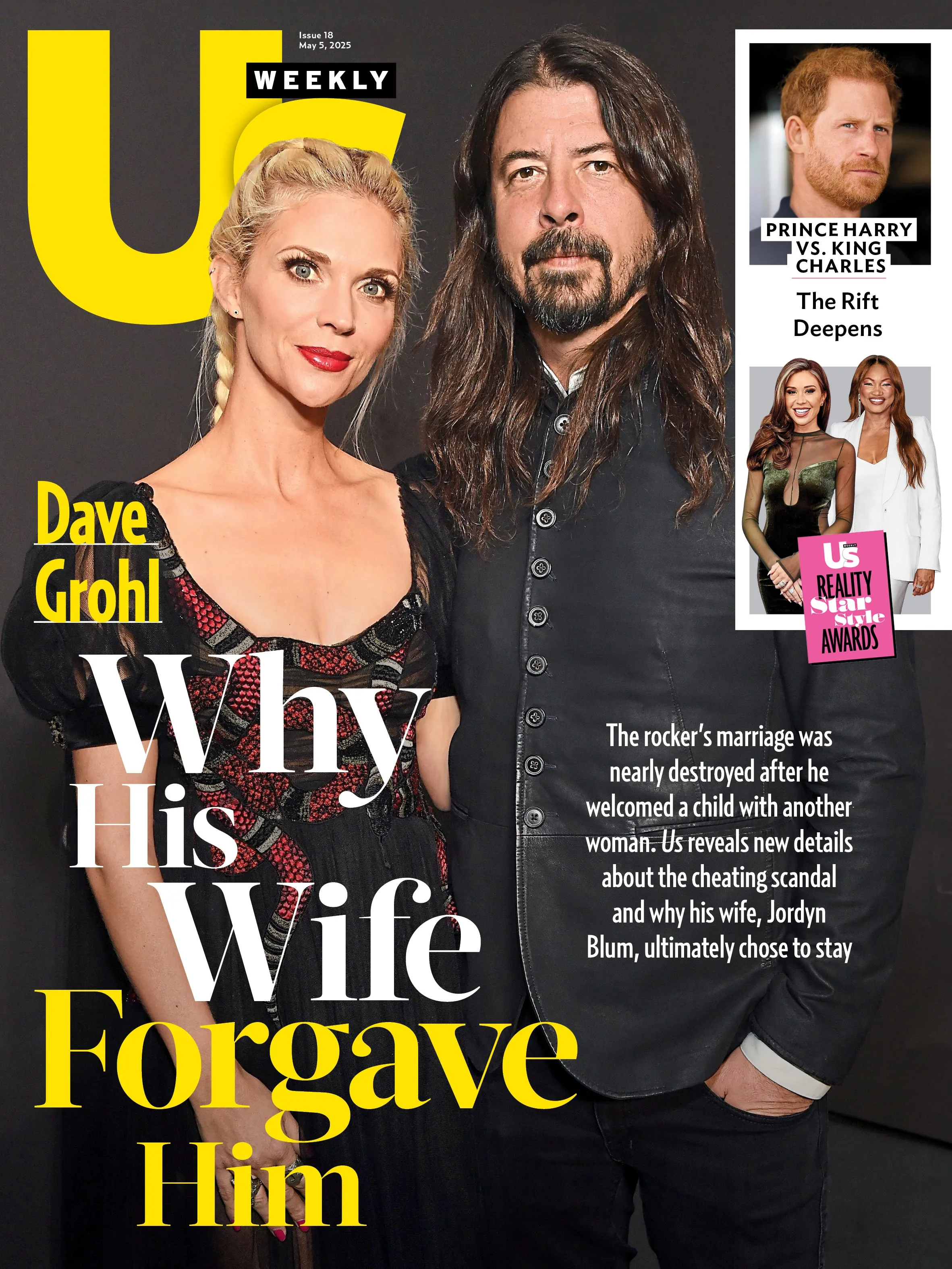 Us Weekly - 05.05.25: Dave Grohl Reveals Why His Wife Forgave Him, Prince Harry & King Charles Feud Heats Up, Gabby Windeys Red Carpet Reign, Reality Star Style Awards & More!