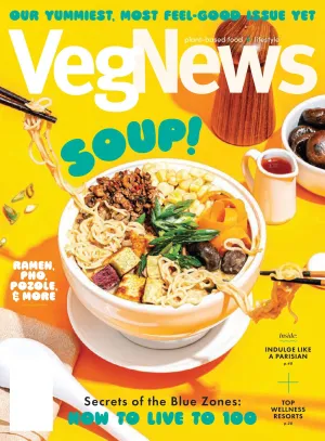 VegNews - 2024 Wellness Issue: Plant-Based Products, Recipes, Food Trends, Beauty, Fashion, Media, Secrets To The Blue Zone, Indulge Like A Parisian, Ramen, Pho, Pozole, Vegan-Friendly Resorts & More!