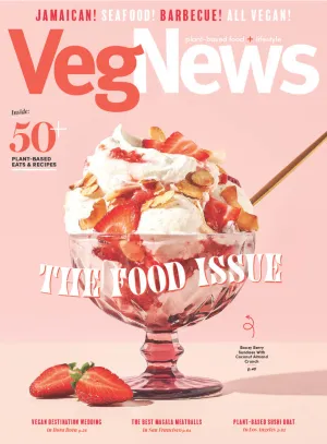 VegNews Summer Issue 2023 - 50  Plant-Based Food & Lifestyle Recipes, Barbecue, Jamaican & Seafood, Vegan Destination Weddings, Favorite Cookbooks, Netflix Richa Moorjani Interview & Travel Getaways!