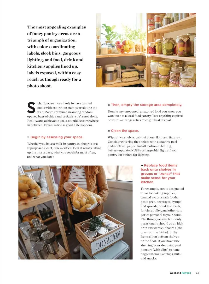 Weekend Refresh - Fast Fixes, Beautify Your Favorite Room, Decor Ideas, DIY Guide, Painless Outdoor Projects, Organization, Closet Makeover, Trends, Pantry, Mudroom Makeover, Laundry Room, Kids & More