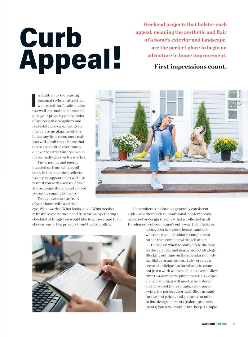 Weekend Refresh - Fast Fixes, Beautify Your Favorite Room, Decor Ideas, DIY Guide, Painless Outdoor Projects, Organization, Closet Makeover, Trends, Pantry, Mudroom Makeover, Laundry Room, Kids & More
