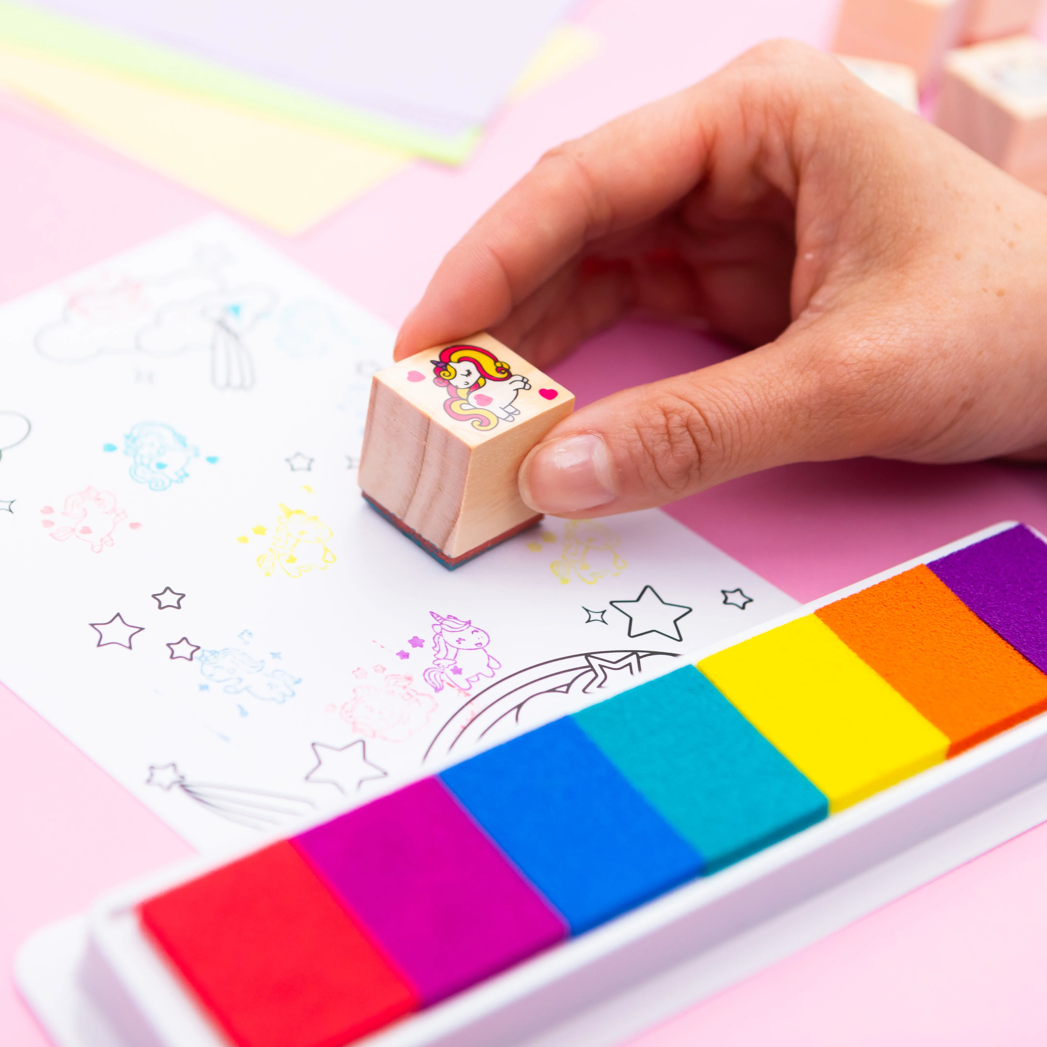 Wooden Stamper Sets: Magical Unicorns