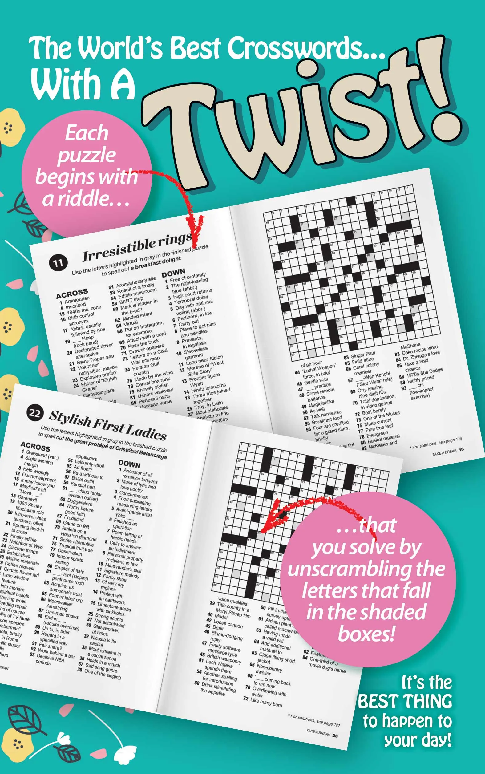 World's Best Cross Word - Vol. 5 Issue 11: 99 Puzzles   Bonus Word Scrambles, New Twist, Solve Riddle By Unscrambling Letters In Shaded Box, Helpful Hints, All Ages, Unplug, Relax, Unwind & De-Stress!