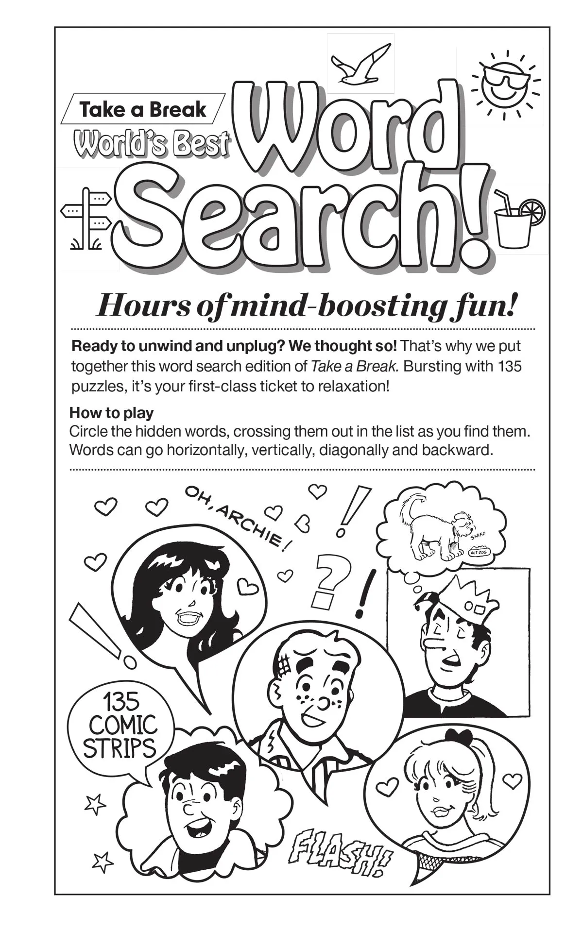 World's Best Puzzle - Word Search 25.03.14: Archie's Spring Break Edition!  Over 144 Puzzles, Easy To Read, Unwind, Relax, Sharpen Your Brain & More!