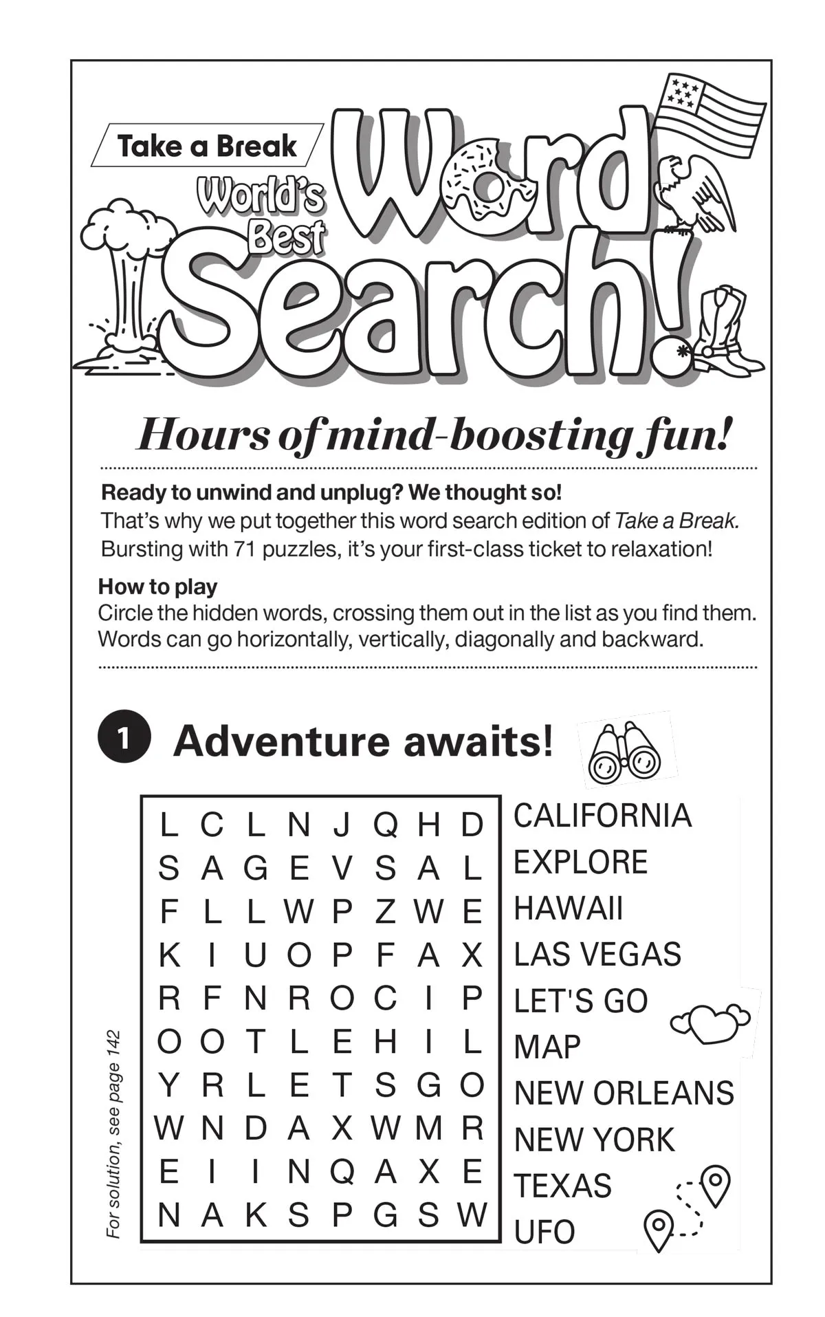 World's Best Puzzle - Word Search 25.05.02: 71 Large Print Puzzles, All Things America, Patriotic Puzzles, Easy To Read, Unwind, Relax, Sharpen Your Brain & More!