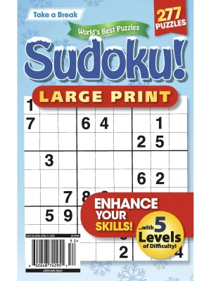 World's Best Puzzles - Sudoku 25.01.17:  277 Large Print, Winter Themed Puzzles, 5 Levels Of Difficulty, Enhance Your Skills, Relax, Unplug, Solve & More!