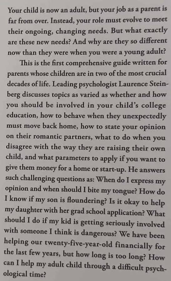YOU AND YOUR ADULT CHILD - Laurence Steinberg